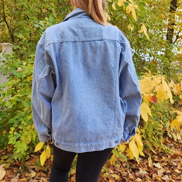 Vintage Pepsi Soda Pop Light Wash Denim Jean Jacket - Picture 7 of 7